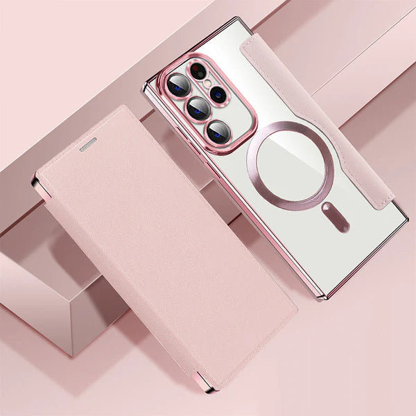 MagFlip™ - MagSafe Leder Flip-Hülle für Samsung