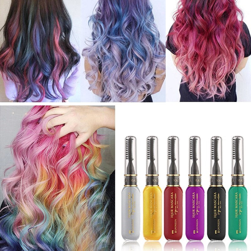 MermaidHair™ - Vorübergehende Haarfärbung Wimperntusche (Satz von 6 Stück)
