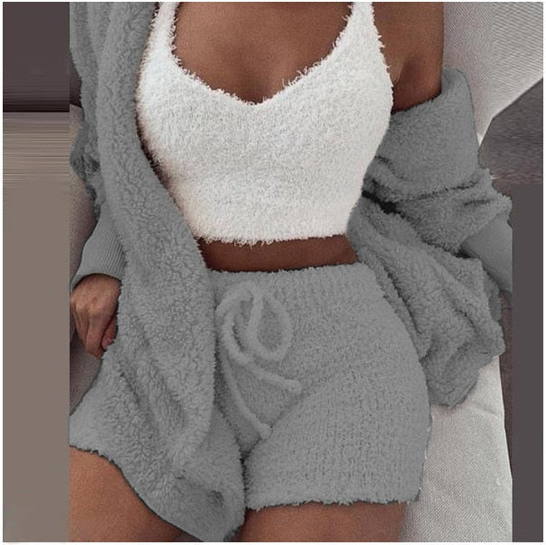 CozyWear™ - 3 in 1 Set aus kuscheligem Strick