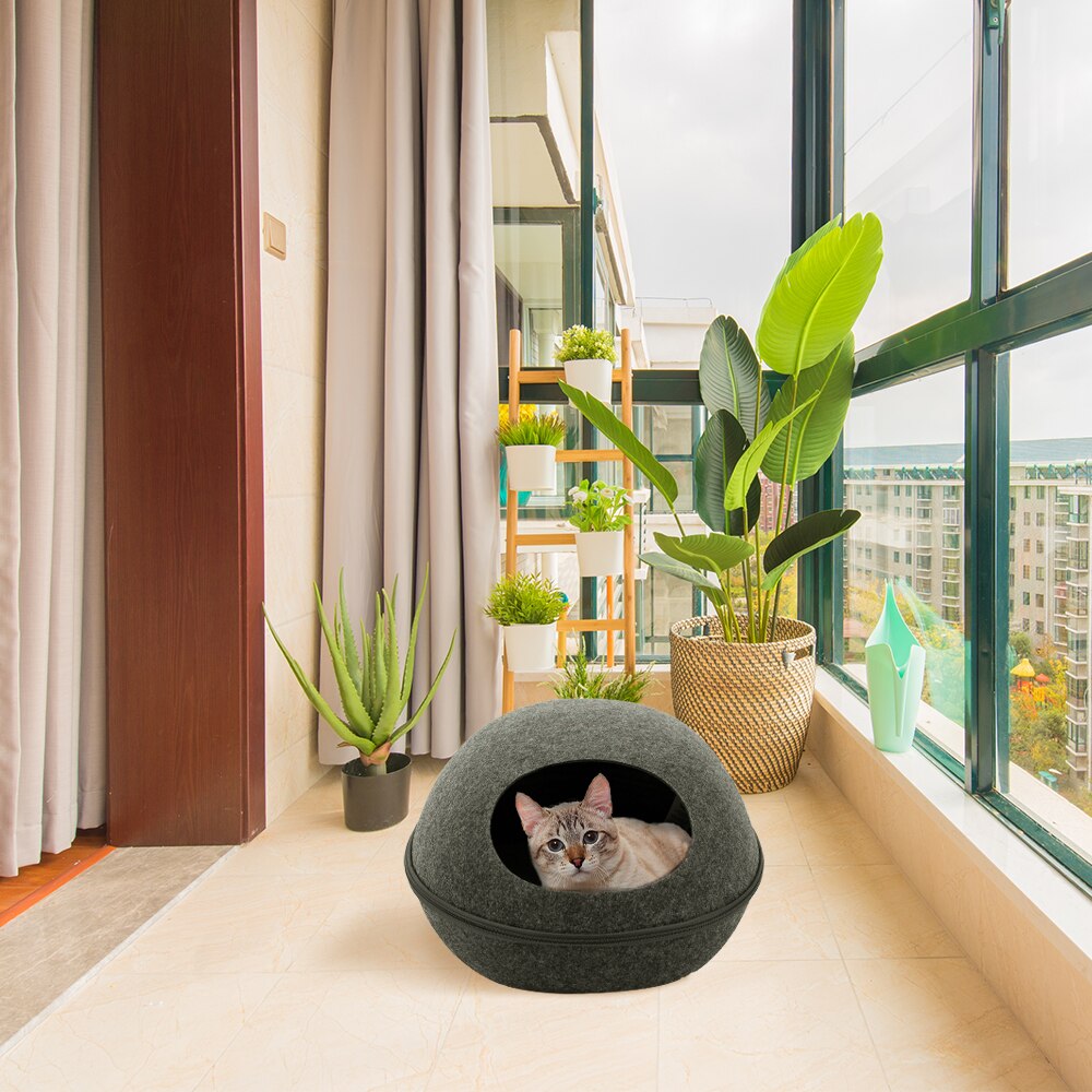 KittyCave™ - Gemütliche Katzenbett-Höhle