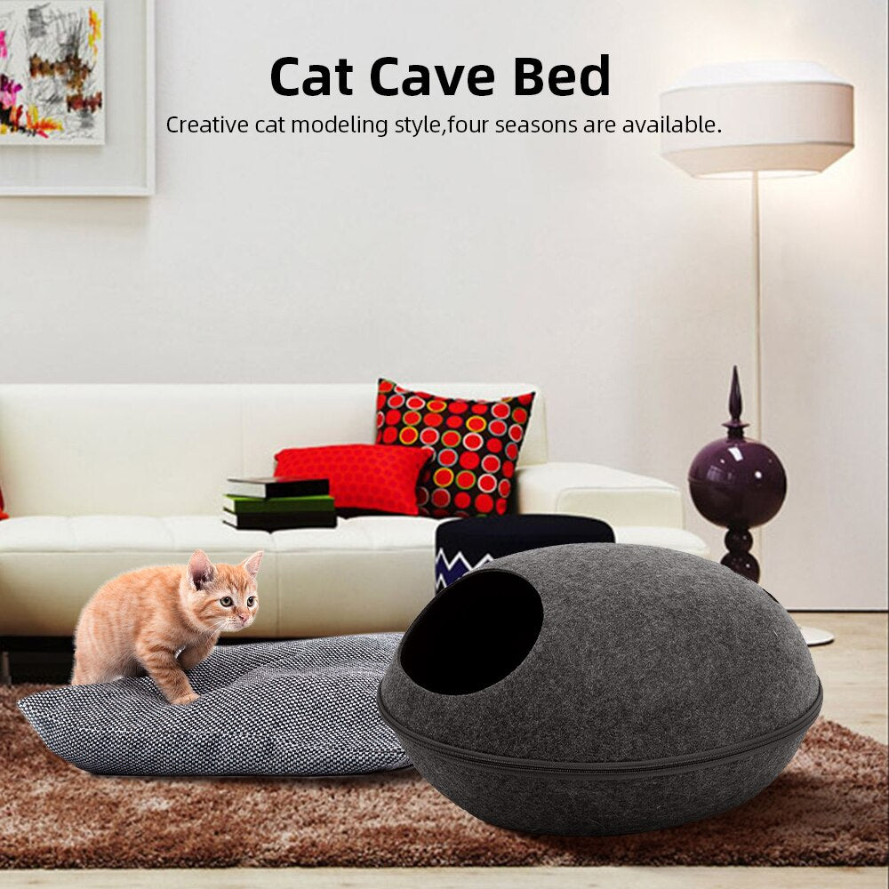 KittyCave™ - Gemütliche Katzenbett-Höhle