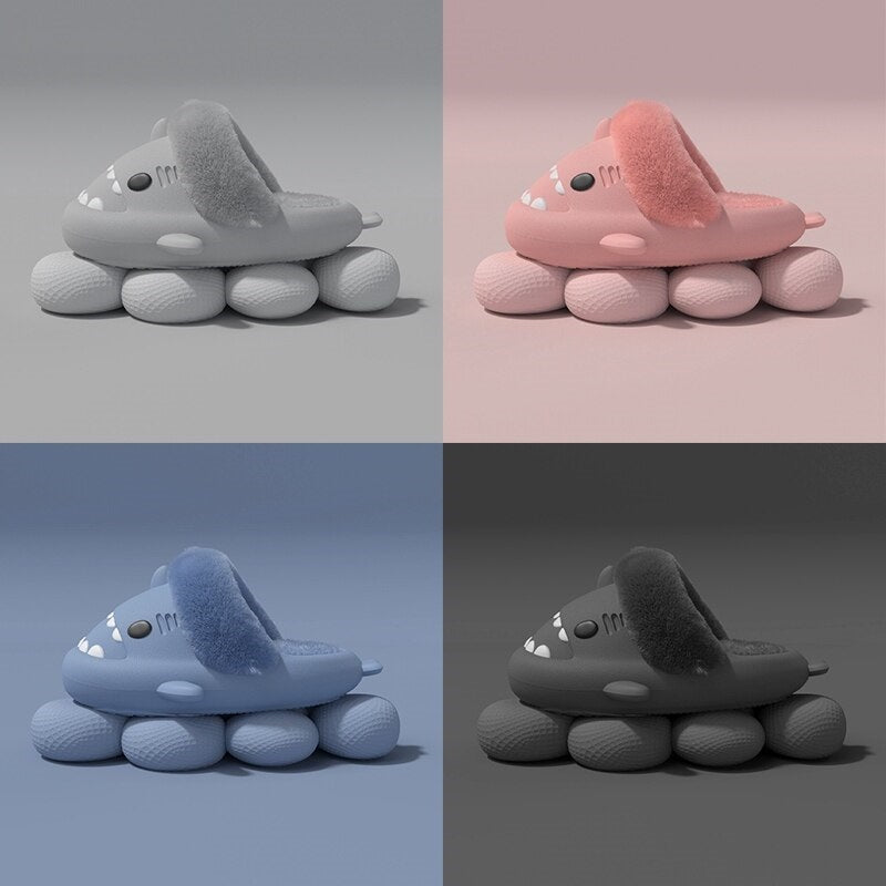 Sharkwin™ - Pelzige Haifischpantoffeln