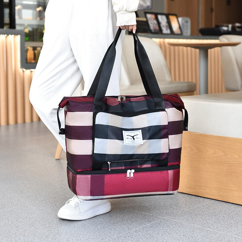 Luxvel Bag™️ I Faltbare gestreifte Reisetaschen