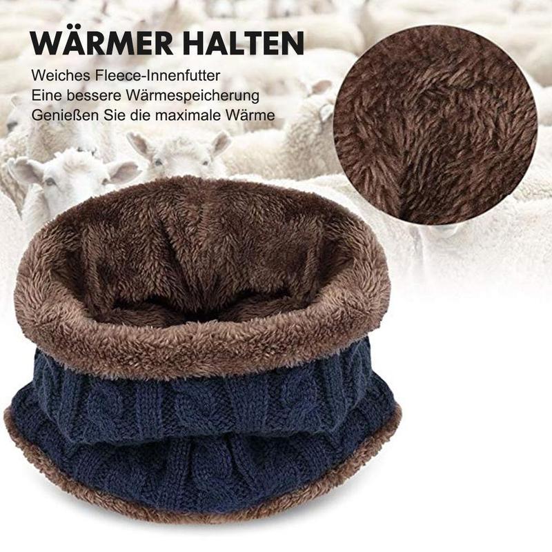 WarmProtect™ - Warme Strickmütze mit Schal Gestrickt & Fleece Set (1+1 GRATIS)