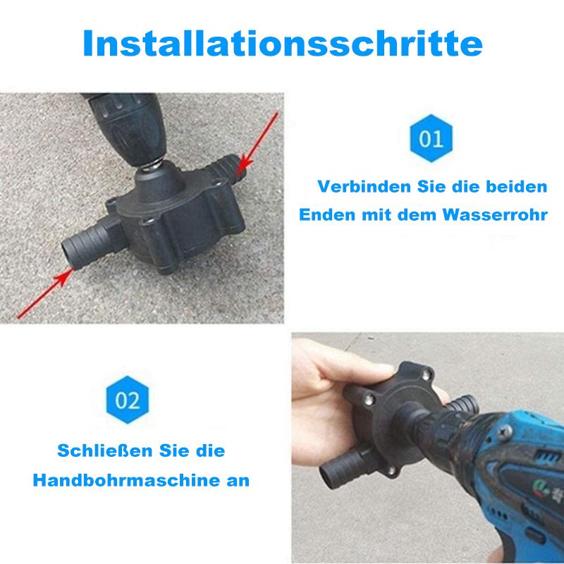 Pumpie™ Selbstansaugende Wassertransferpumpe mit Handbohrantrieb