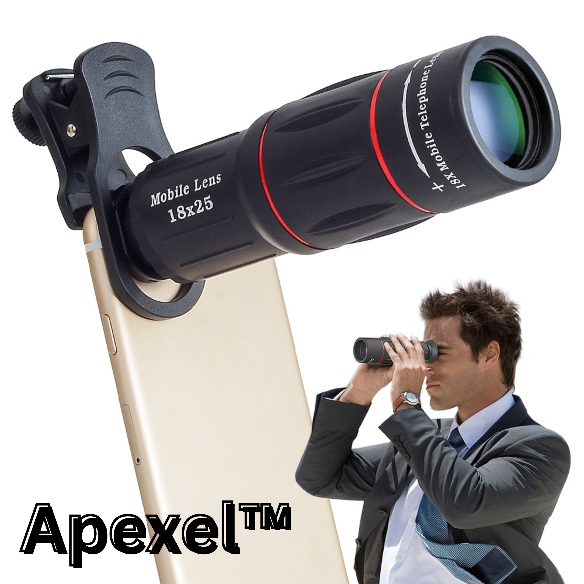 Apexel™ - Monokulares Zoom-Telefonobjektiv
