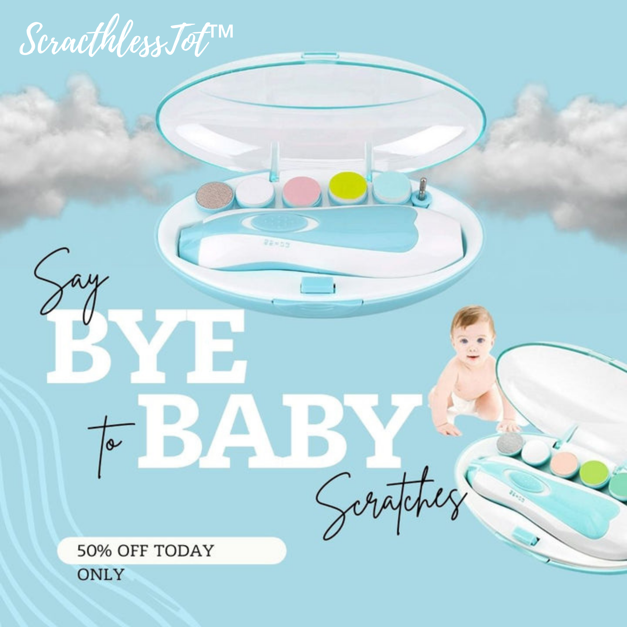 ScratchlessTot™ Elektrischer Baby-Nageltrimmer