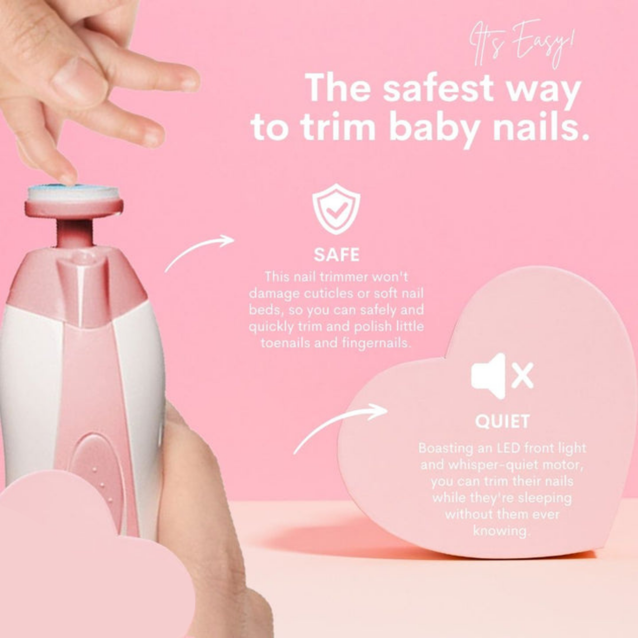 ScratchlessTot™ Elektrischer Baby-Nageltrimmer