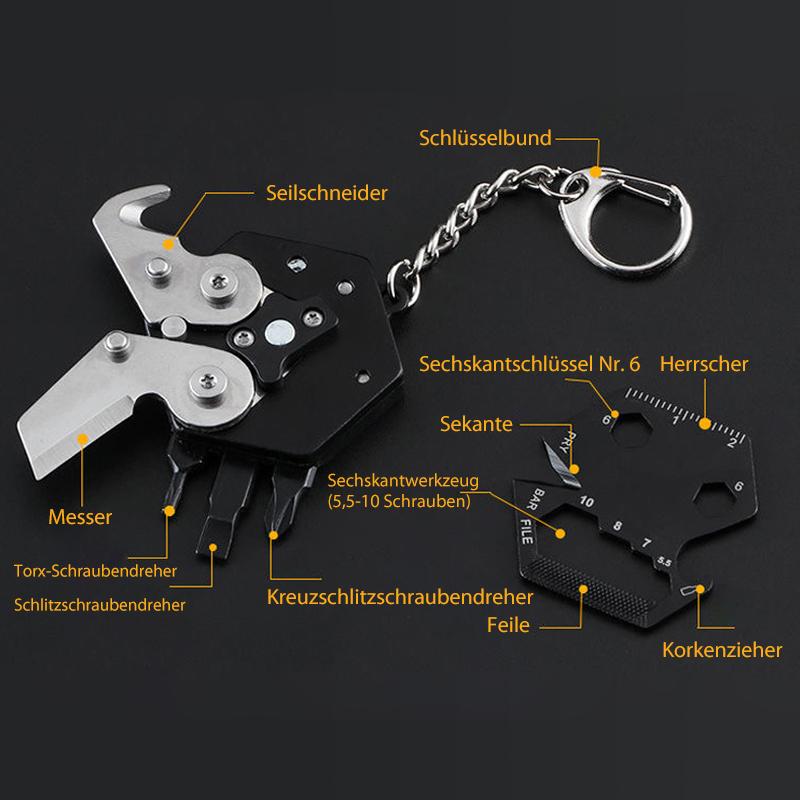 Hexa™ - 14 in 1 Multifunktions Schlüsselanhänger (1+1 GRATIS)