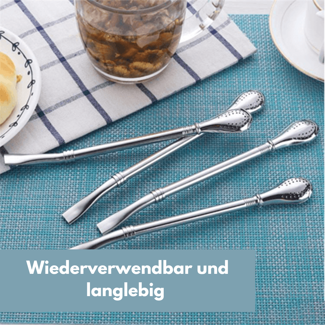 EcoStraw™ Strohhalm-Filterlöffel aus Edelstahl