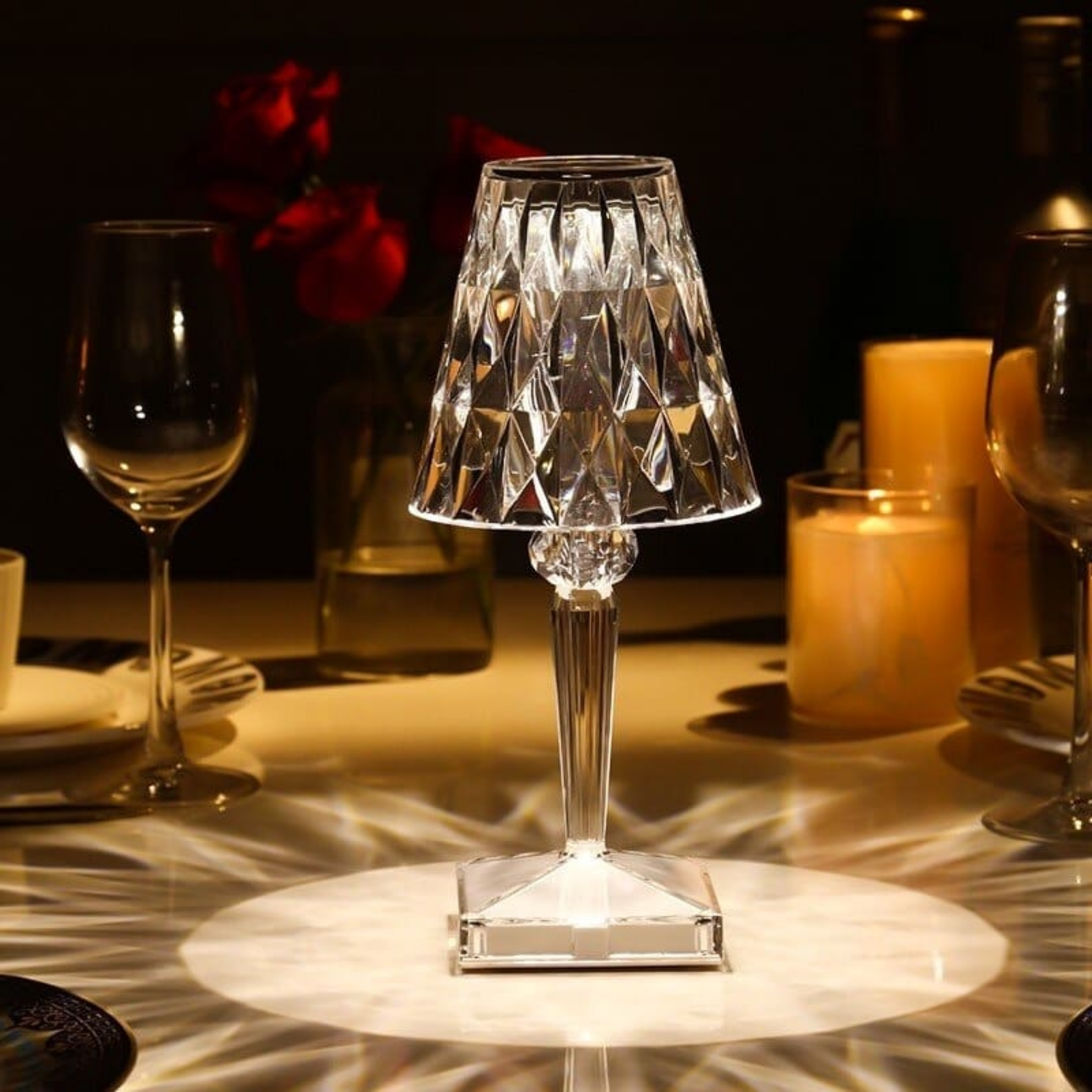 LightUp™ Acryl Wiederaufladbare Kristall-Tischlampe