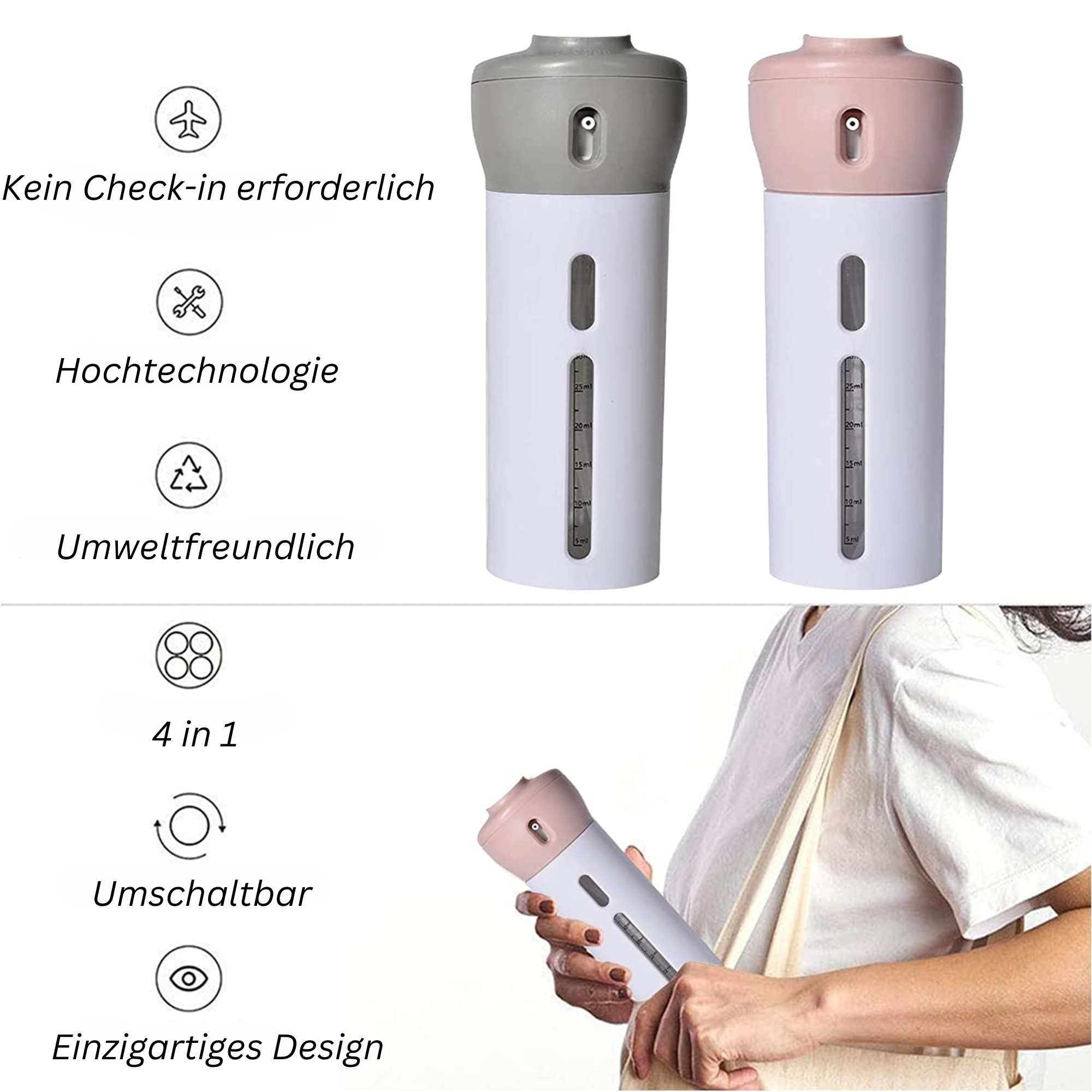 Mixfill™️ I 4 in 1 Reisespender