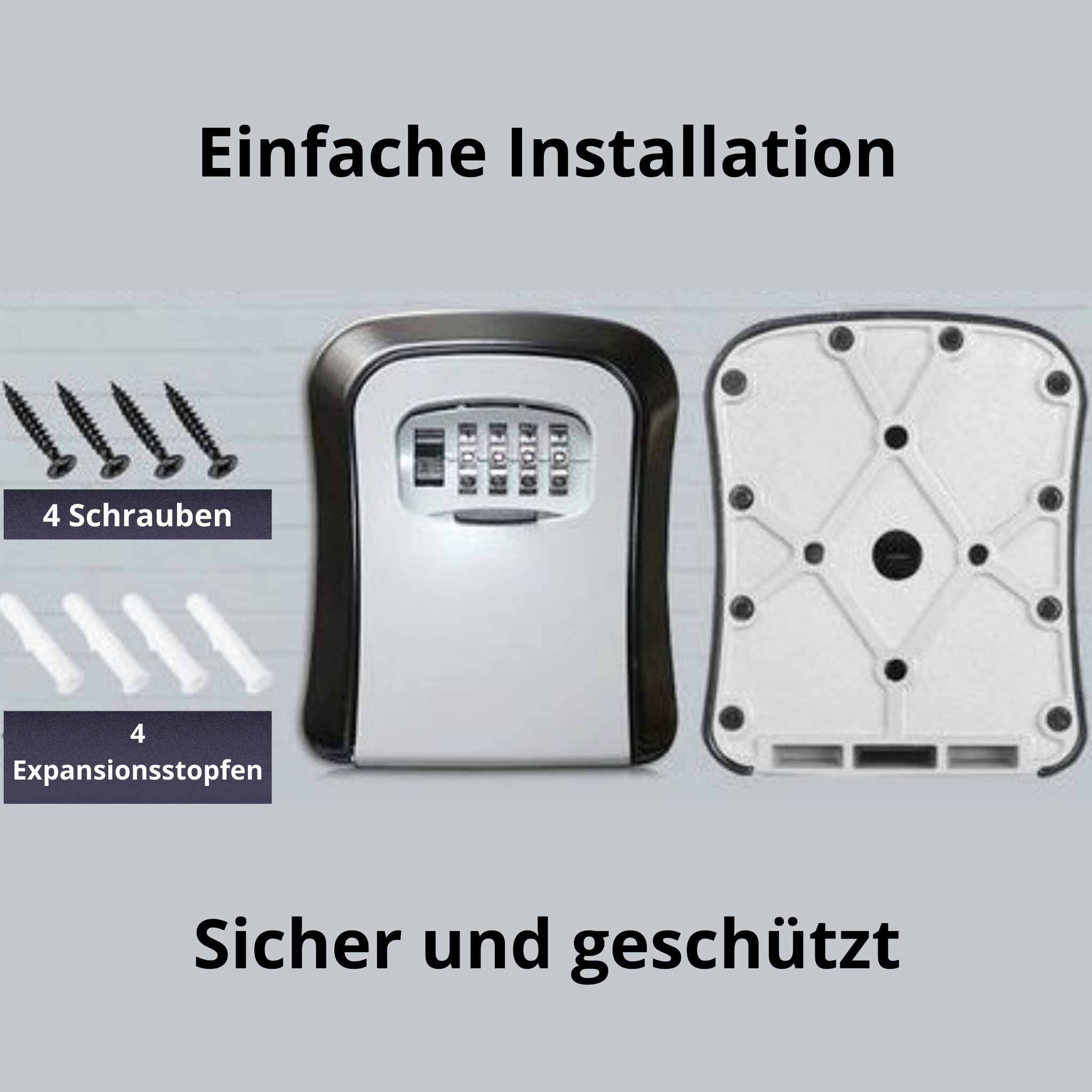 MountBox™ Wandmontierte Sicherheits-Schlüsselkasten