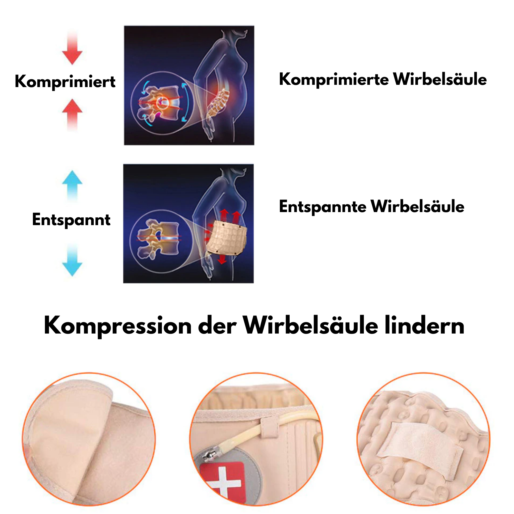 LumbarFit™ Dekompressionsgürtel zur Linderung von Rückenschmerzen