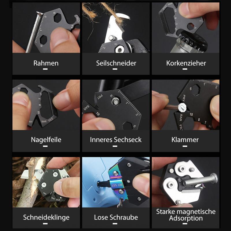 Hexa™ - 14 in 1 Multifunktions Schlüsselanhänger (1+1 GRATIS)