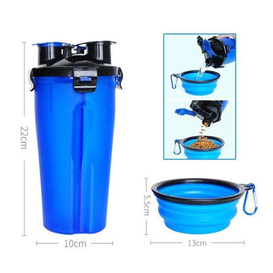 Pet Hydrate™ 2-in-1 Wasser- und Lebensmittelflasche für Haustiere