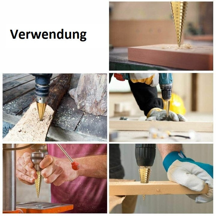 DrillMax™ - Titan Stufenbohrer Set (3 Stück)