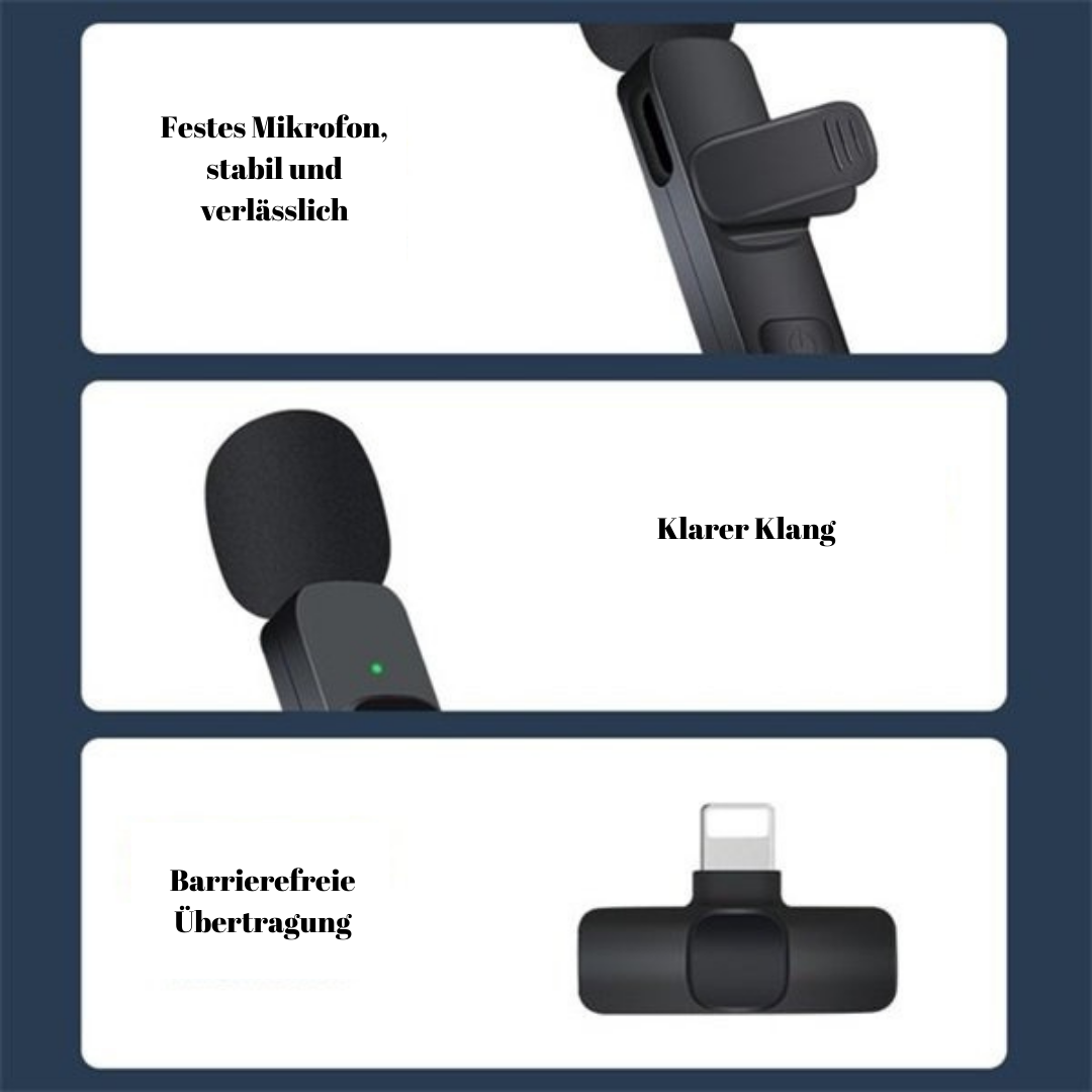 RecorderPro™ Drahtloses Lavalier-Mikrofon