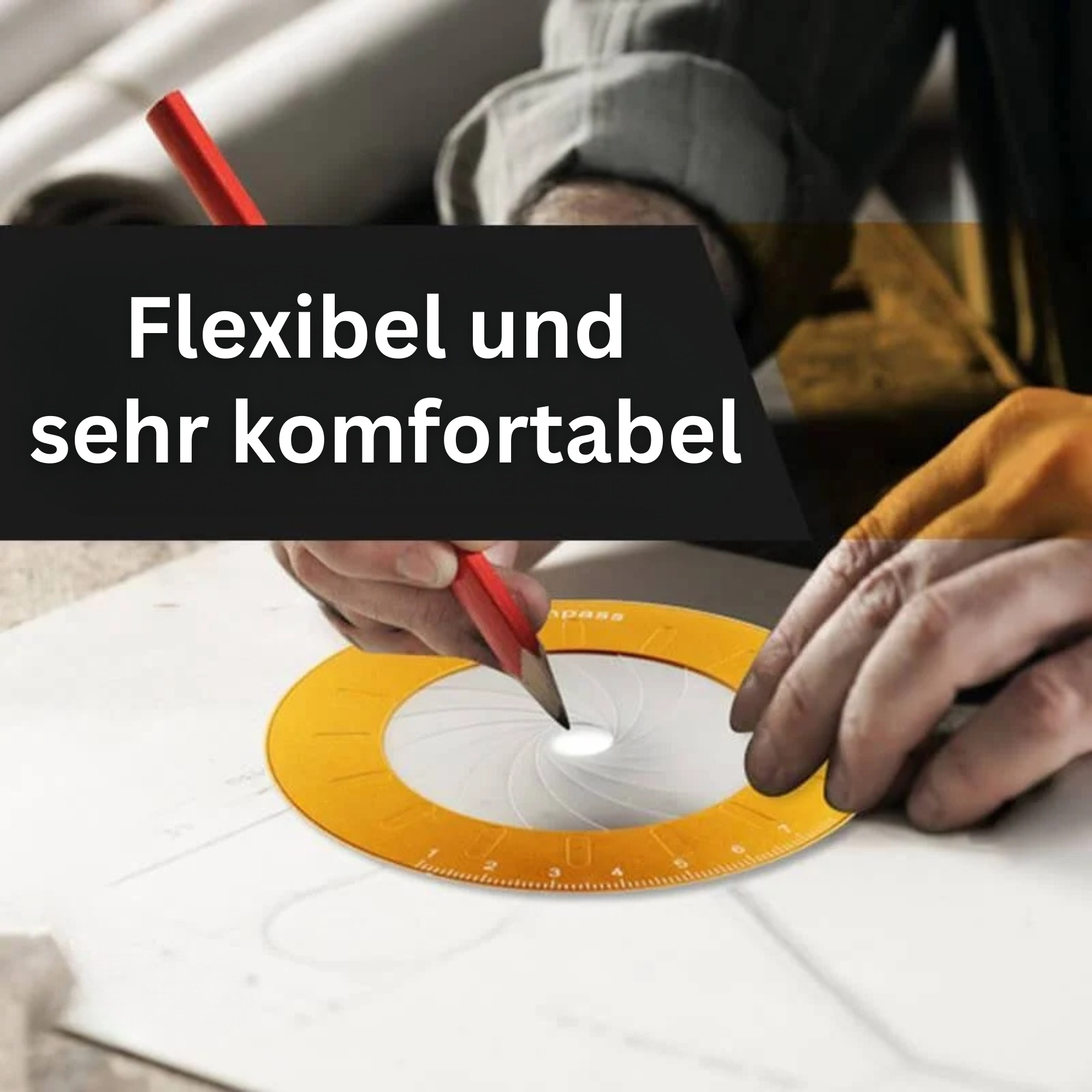 RingArc™️ I Einstellbares rundes Zirkellineal