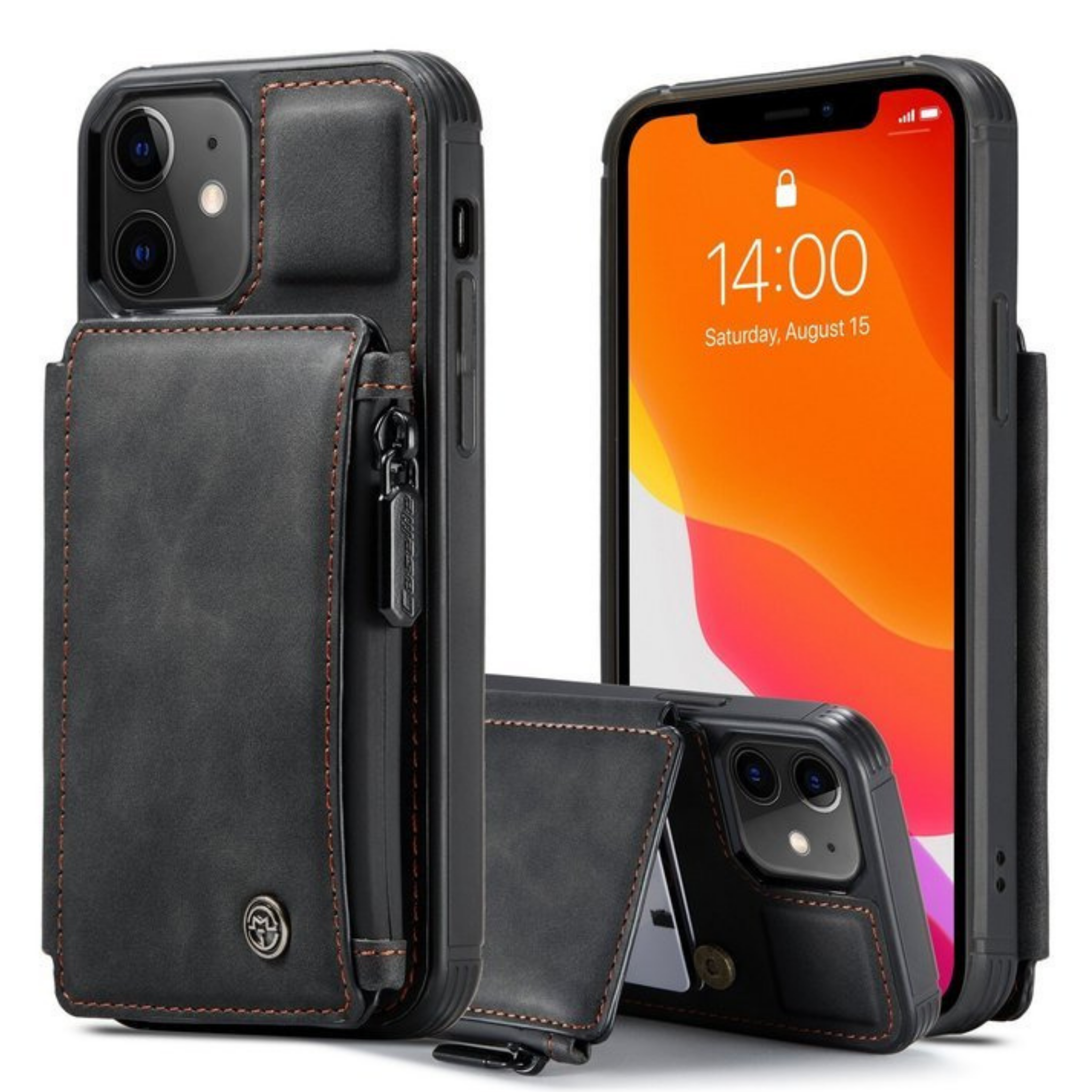 CaseMe™ Leder iPhone Brieftasche