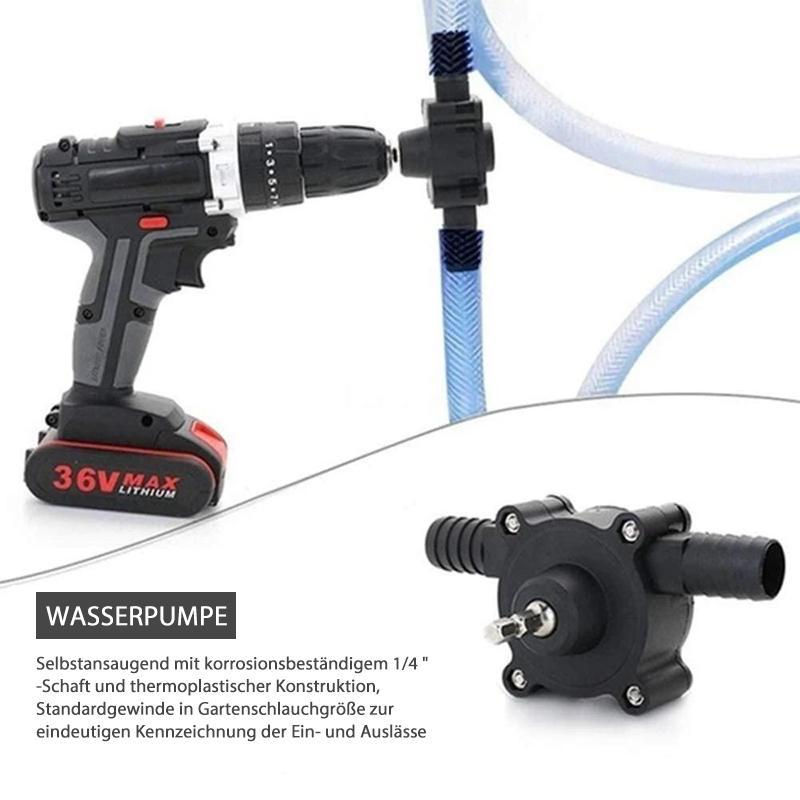 Pumpie™ Selbstansaugende Wassertransferpumpe mit Handbohrantrieb