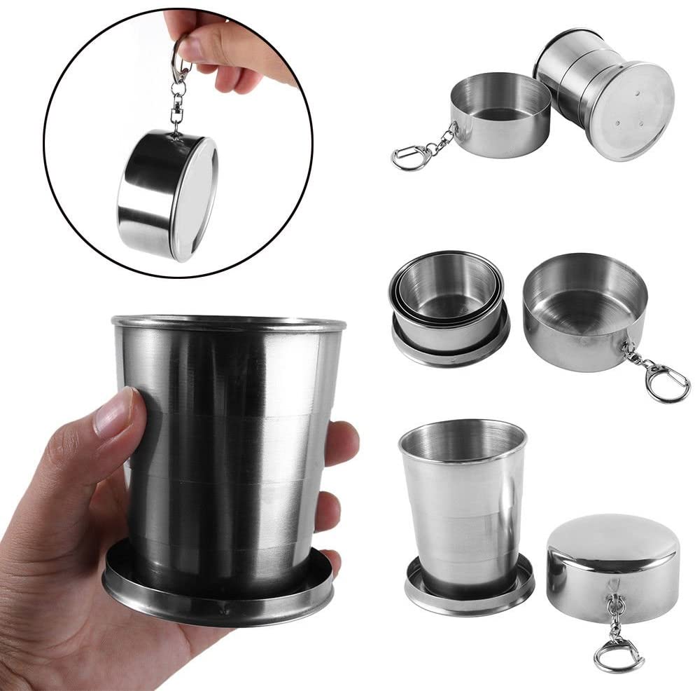 Cuppy™️ I Faltbarer Wasserbecher aus Edelstahl (1+1 GRATIS)