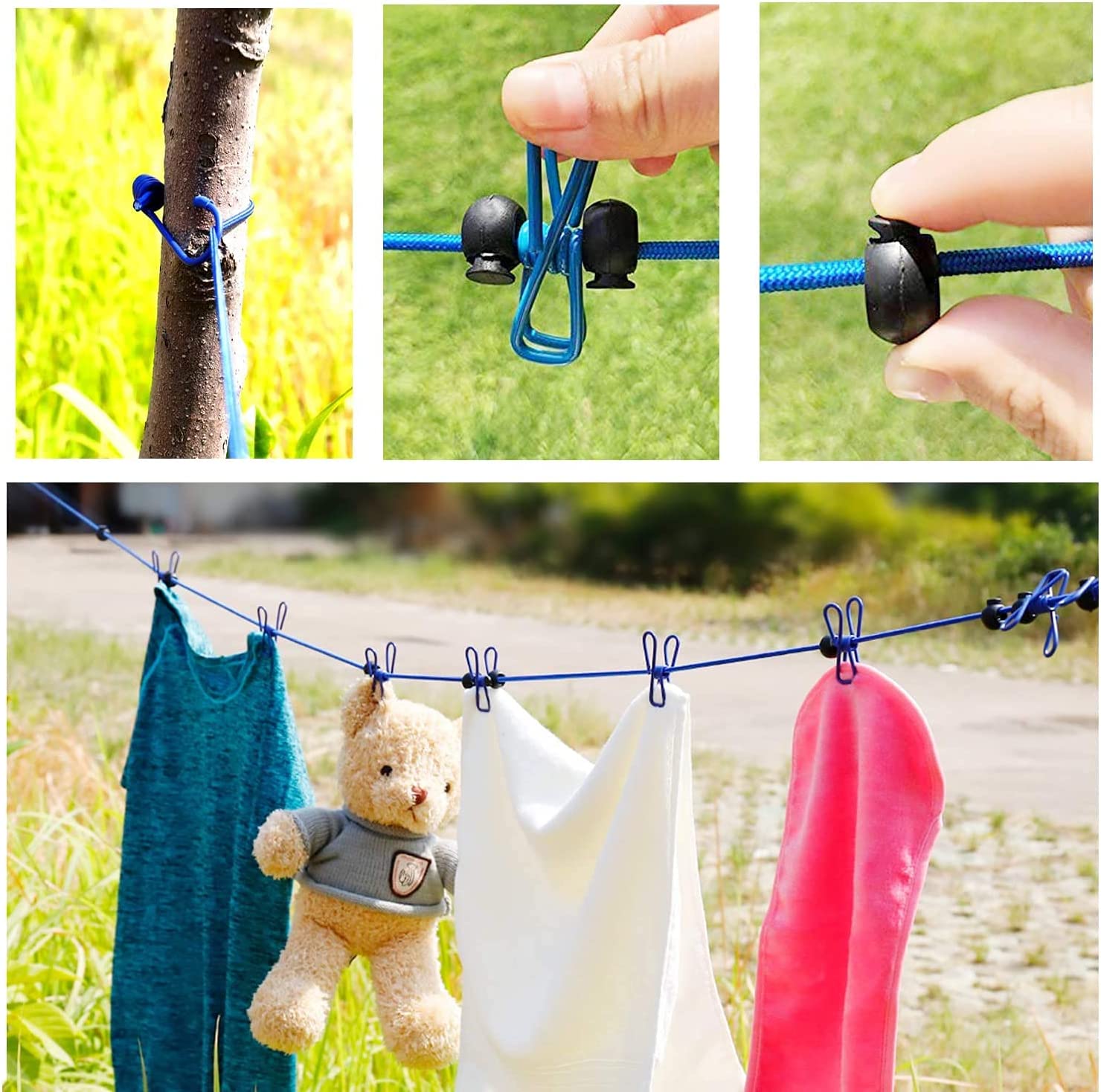 Winder Rope™️ I Tragbare winddichte Wäscheleine