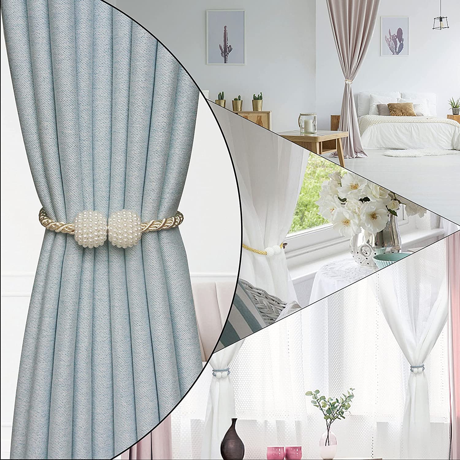 PearlyTie™️ I Magnetische Gardinenkrawatte (2+2 GRATIS)