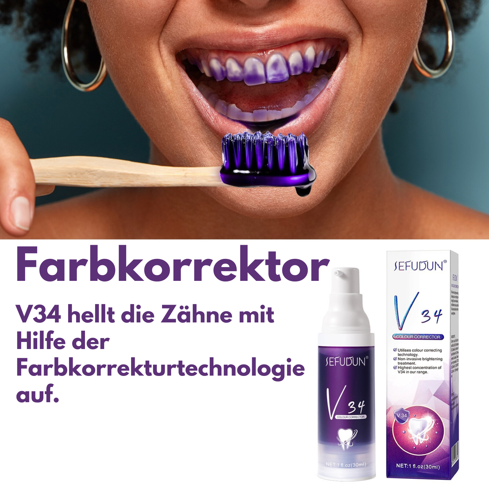 Sefudun® - Farbkorrigierende Zahnpasta (1+1 GRATIS)