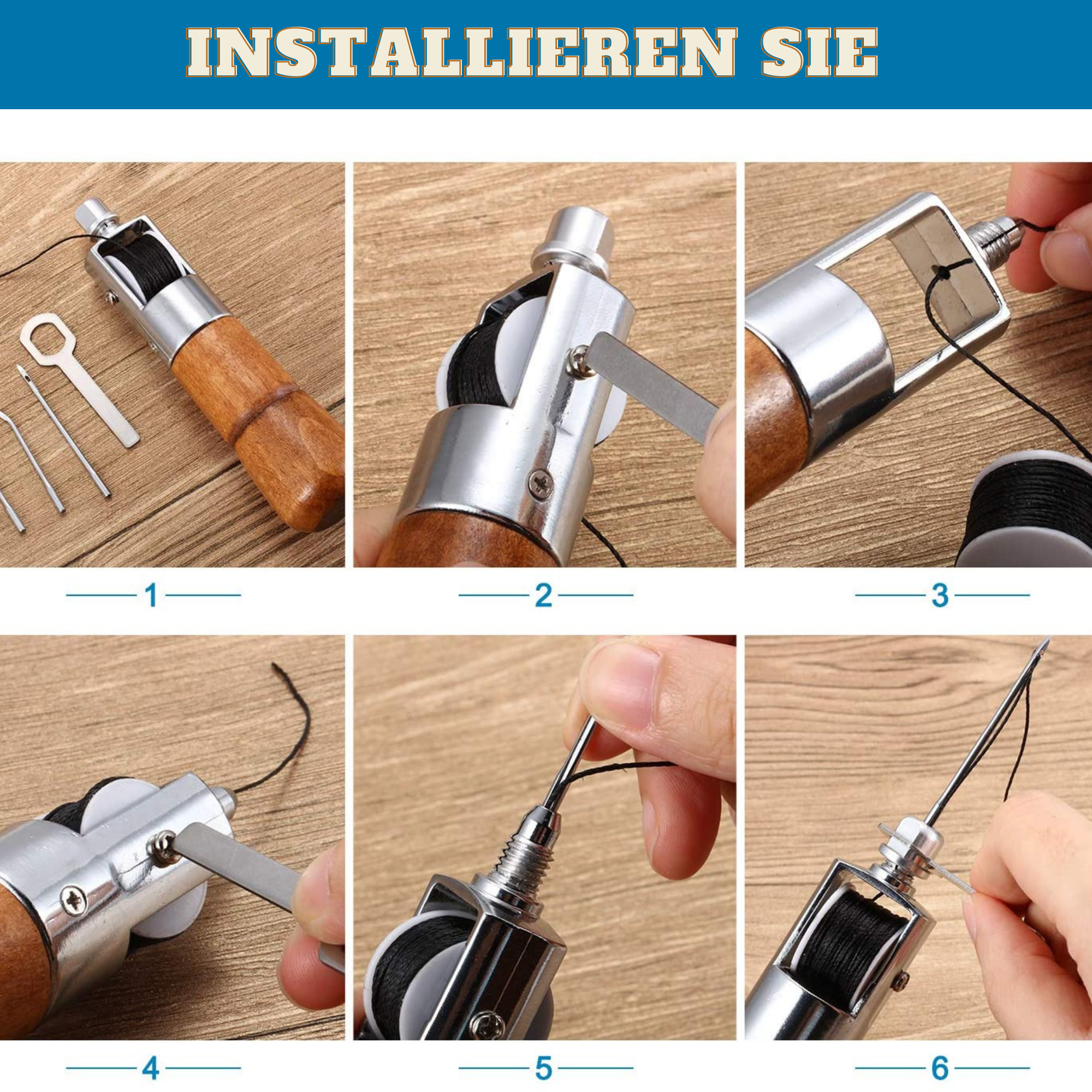 Sew-IT™️ I Leder-Nähpfriemchenset
