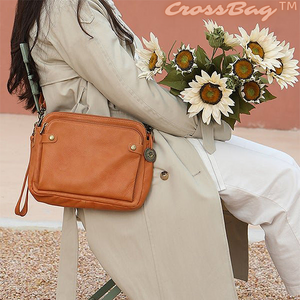CrossBag™ - Dreilagige Crossbody Tasche Aus Leder