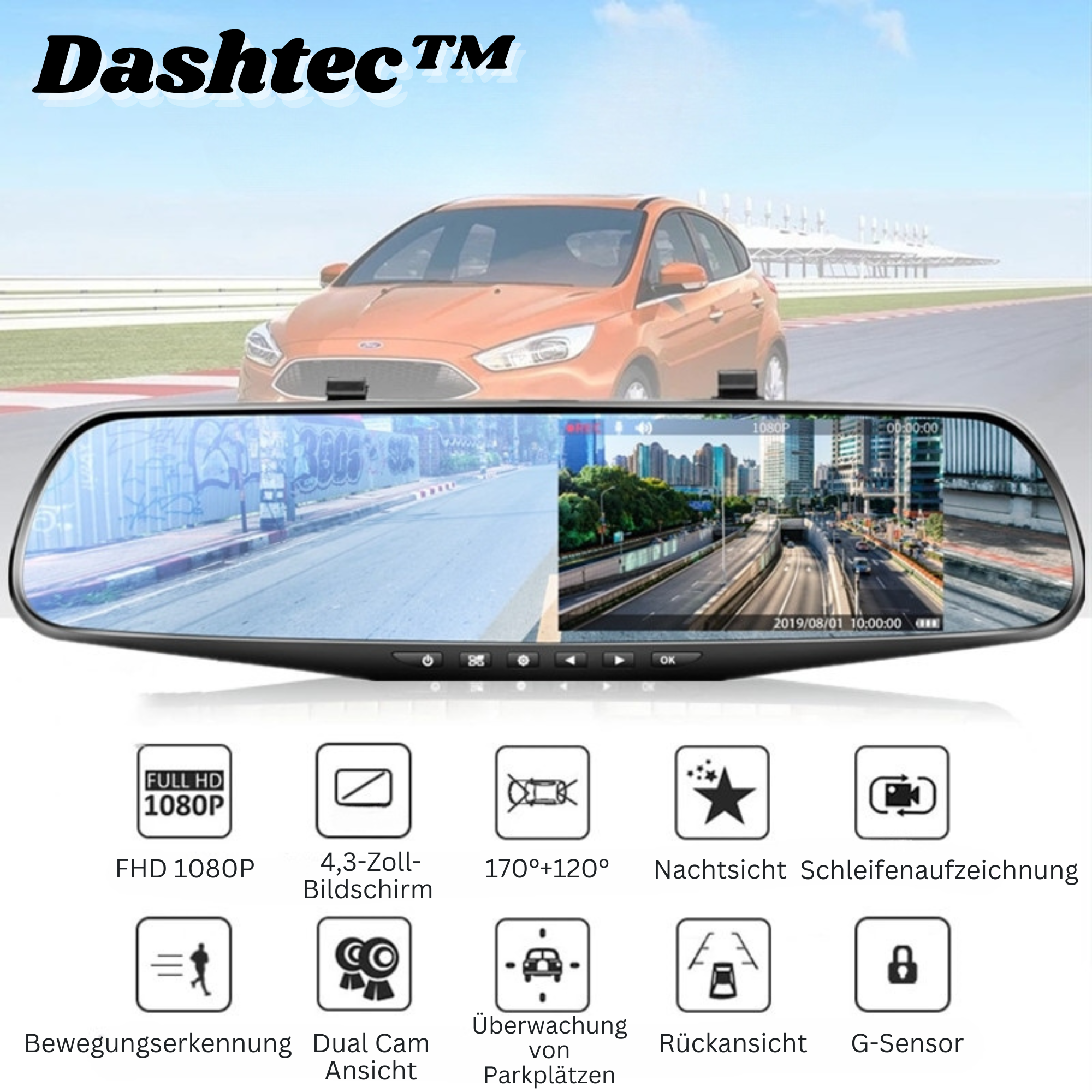 Dashtec™ I 1080P Full HD Video Auto Rekorder