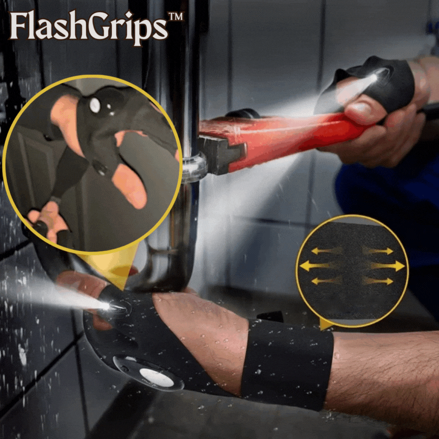 FlashGrips™ Wasserdichte LED-Handschuhe