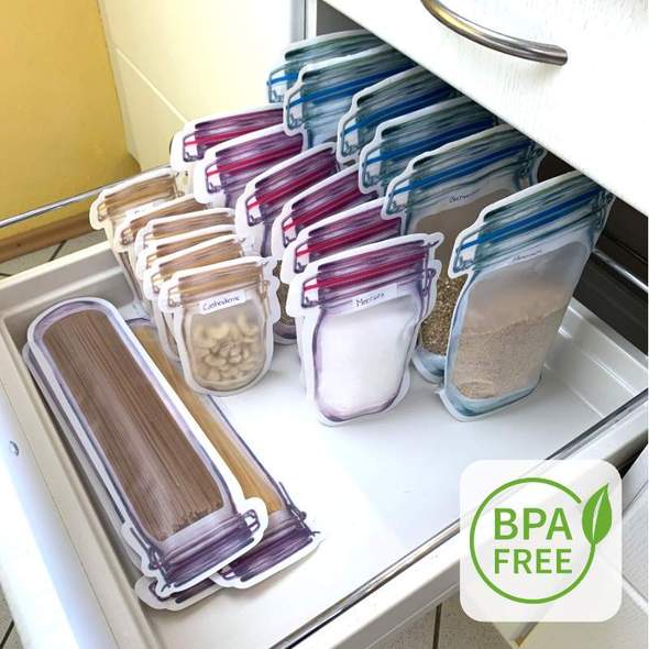 MyZip Bags™ - Jar Wiederverwendbare Tasche Satz