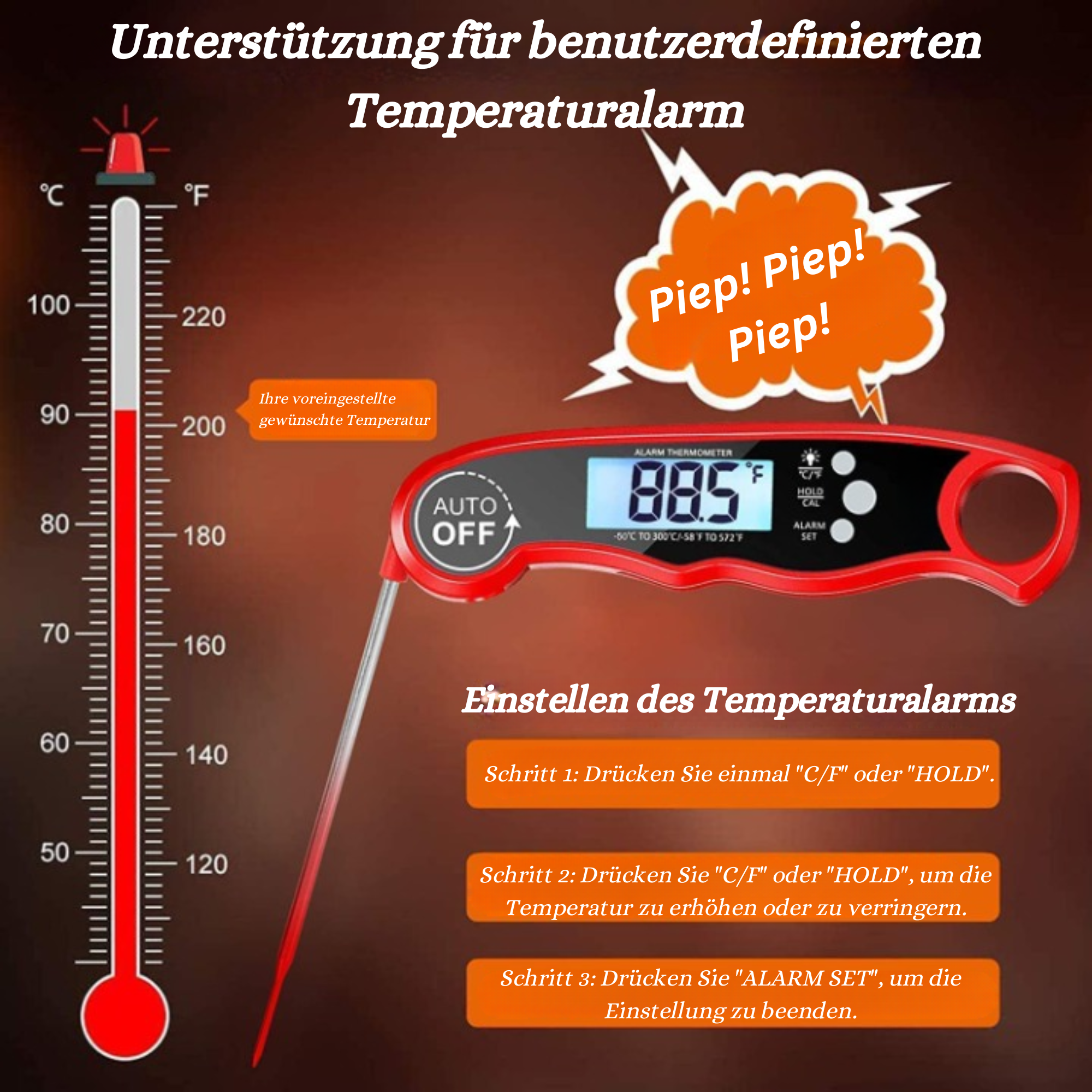 AccuTemp™️ I Digitales Thermometer für Lebensmittel