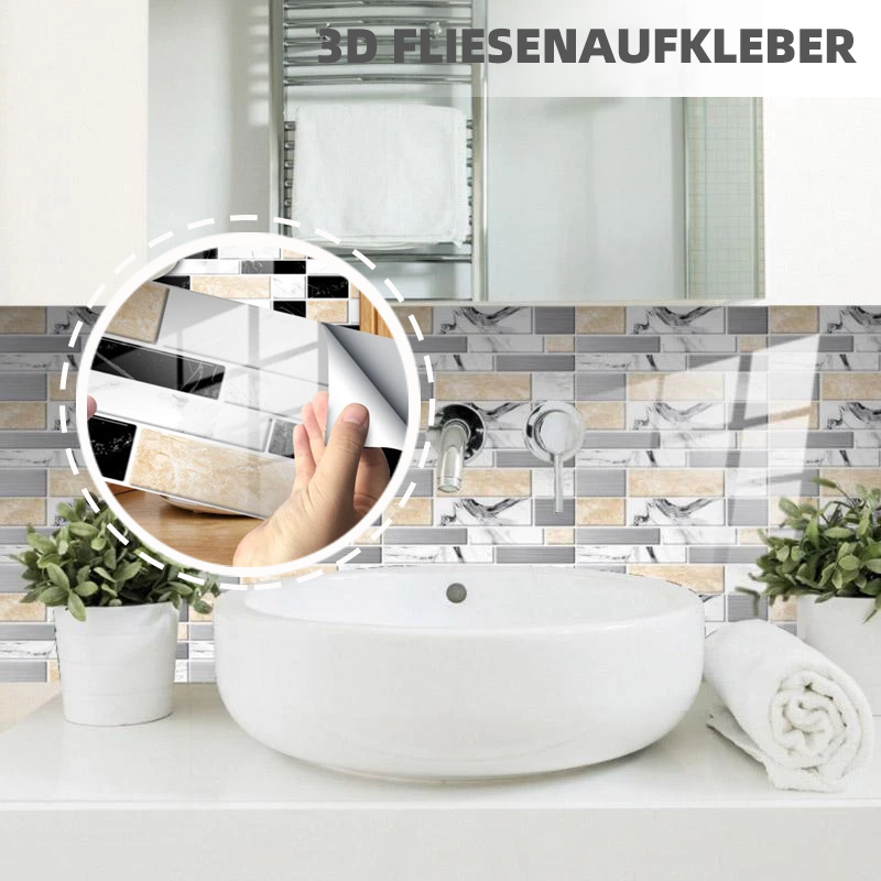 Upez™ Kreative Verschönerung- 3D Fliesenaufkleber (6+6 gratis!)