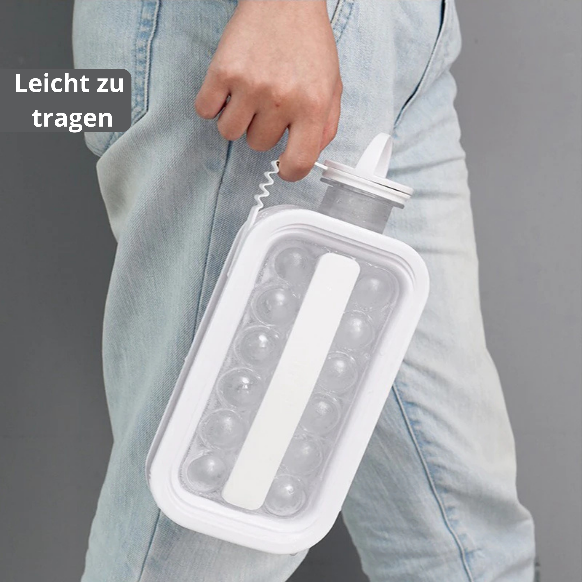 IceyGo™️ I Tragbarer Eiswürfelbereiter Flaschen