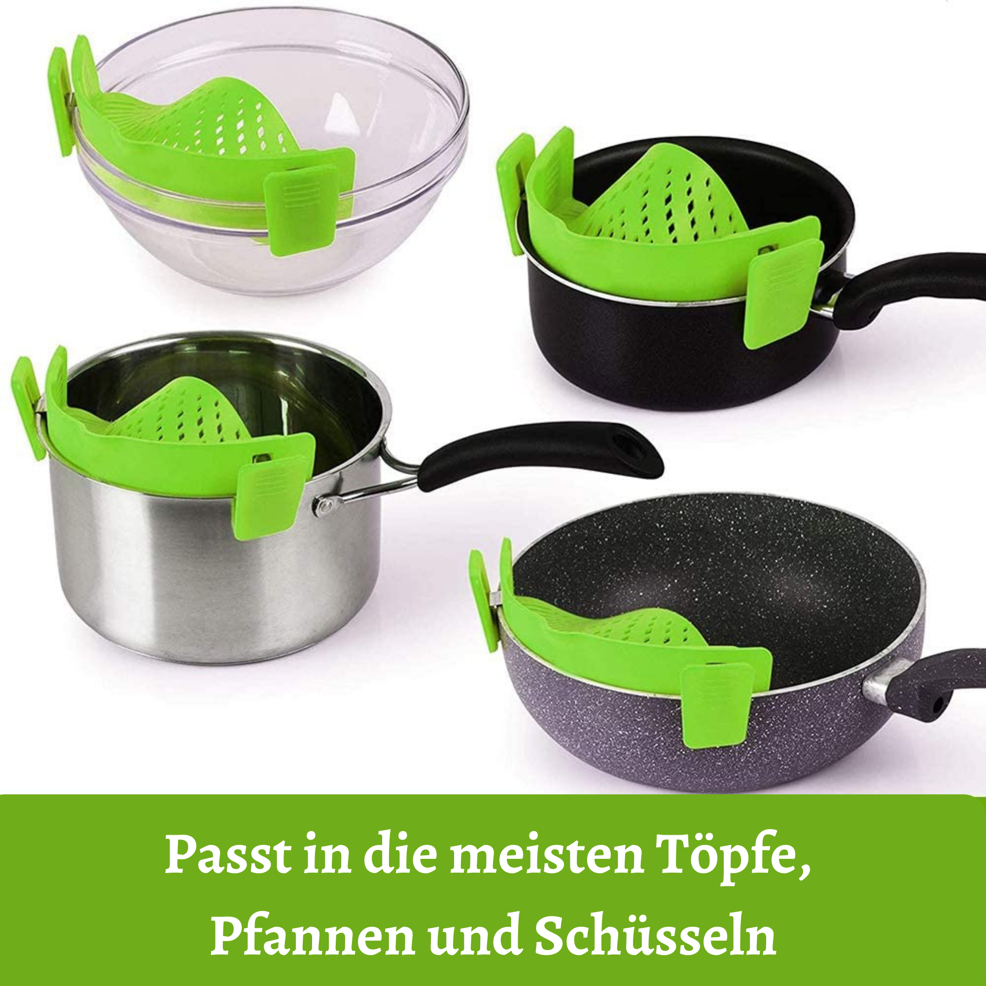 MaxStrainer™️ I Topfsieb aus Silikon (1+1 GRATIS)