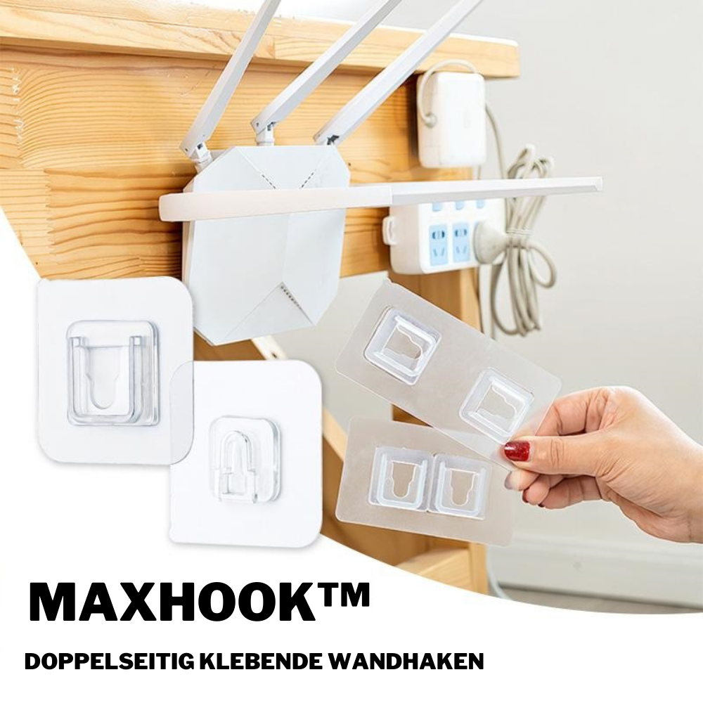 MaxHook™ - Doppelseitig klebende Wandhaken (6+6 GRATIS)