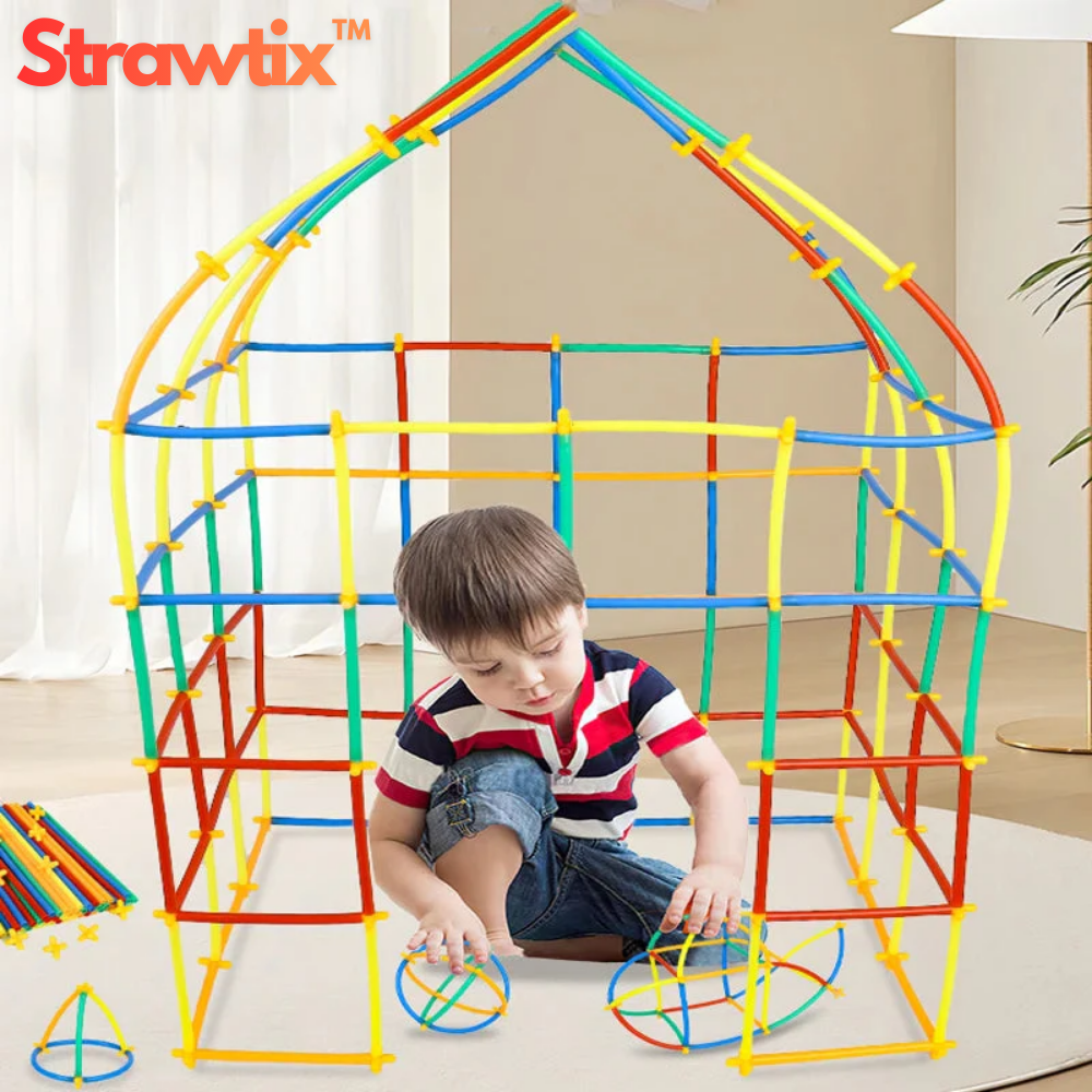 Strawtix™ - Stroh-Konstruktionsspielzeug-Satz