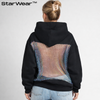StarWear™ - Glitzernder Stern-Aufnäher-Hoodie
