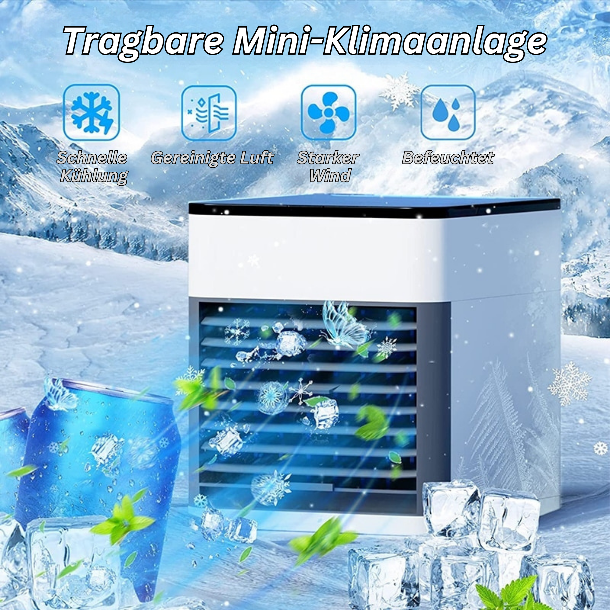 CoolBlast™️ I  Tragbare Mini-Klimaanlage