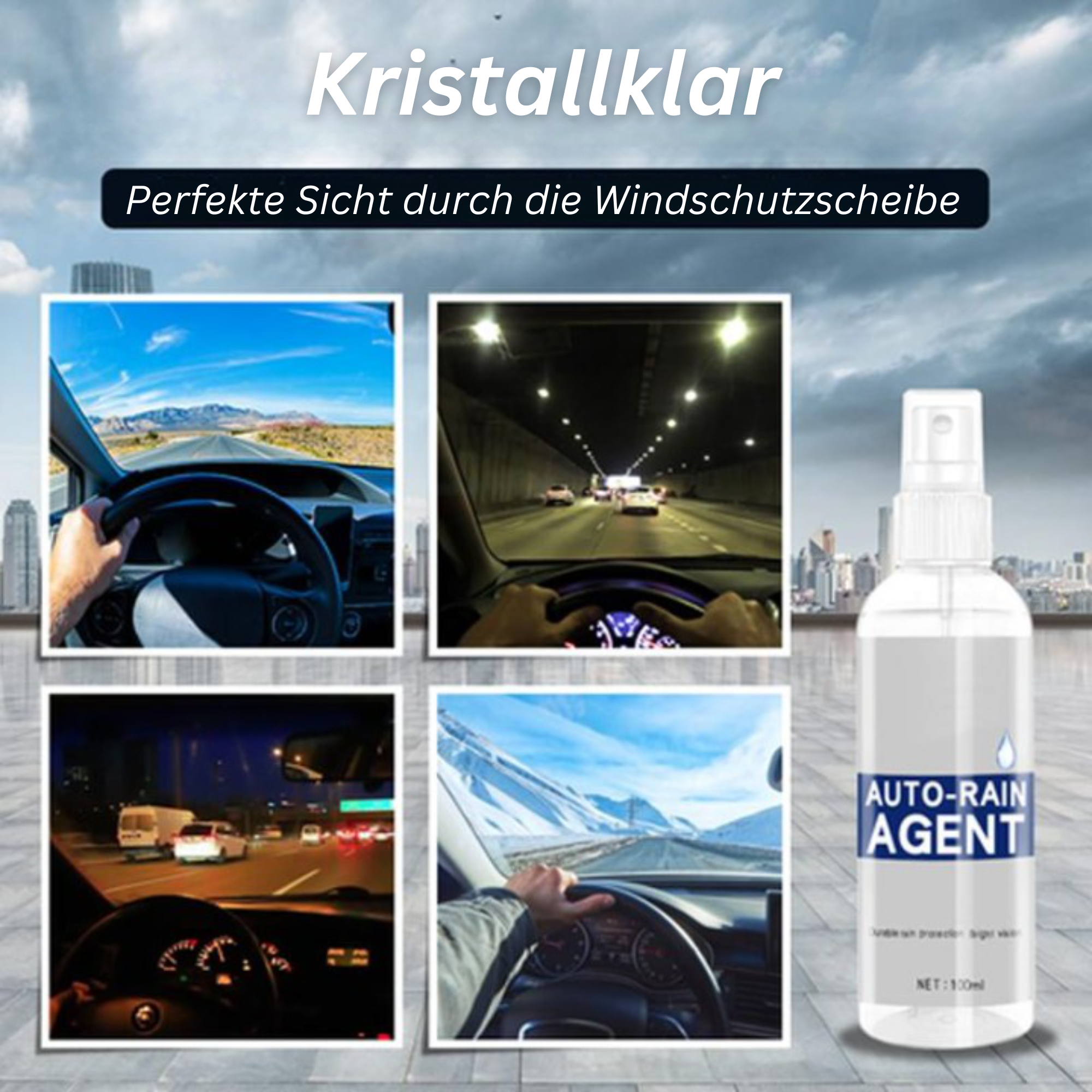 RainDefy™️ I Autoglas Anti-Beschlag Regenabweisendes Mittel (1+1 GRATIS)