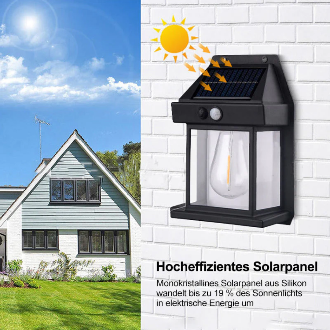 SolGlow™ Solar Wolfram Wandleuchte für den Außenbereich