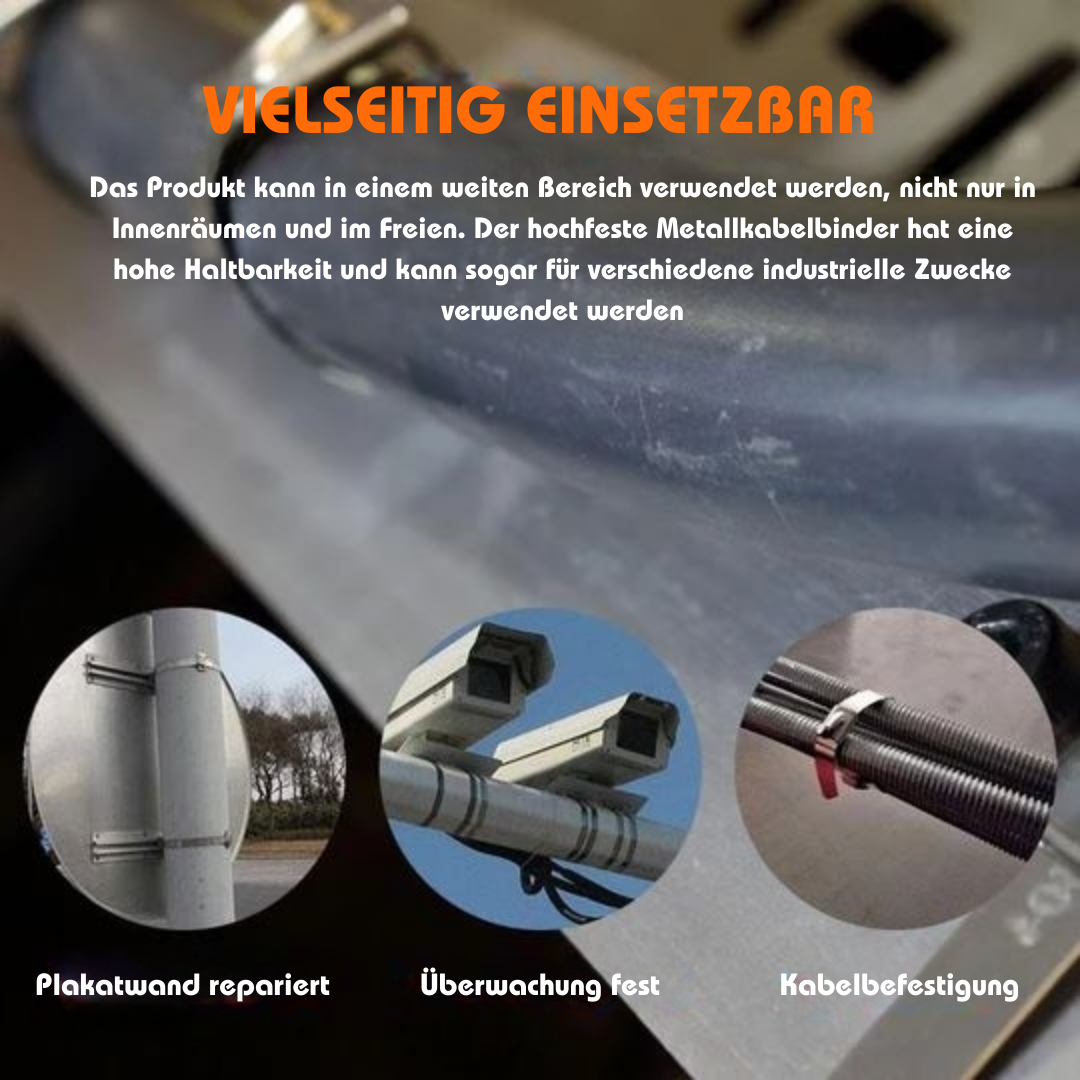 MetalBind™ Kabelbinder aus Edelstahl (50 Stück)