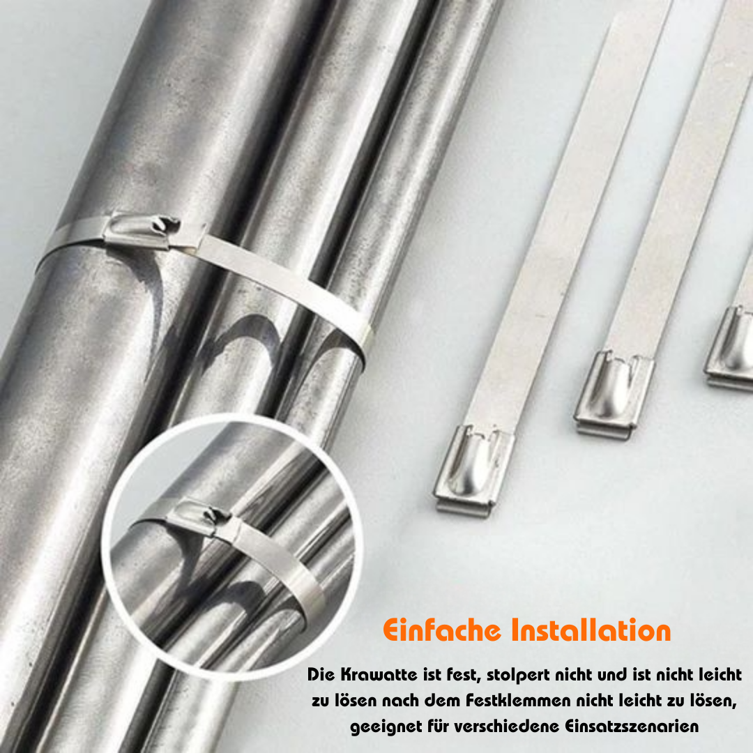 MetalBind™ Kabelbinder aus Edelstahl (50 Stück)