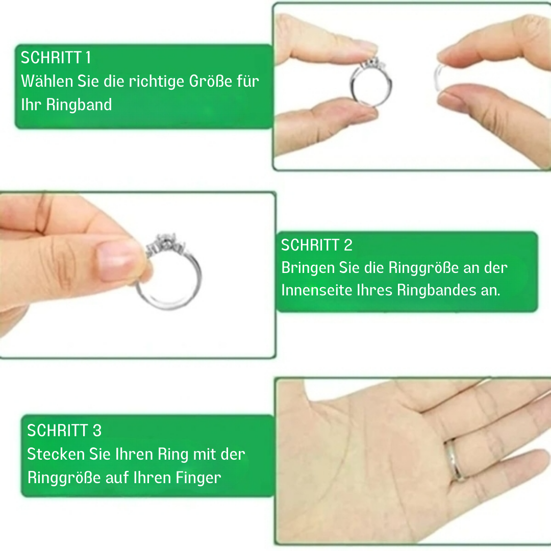 RingGuard™ Ringgrößeneinsteller (8-Teiliger Satz)