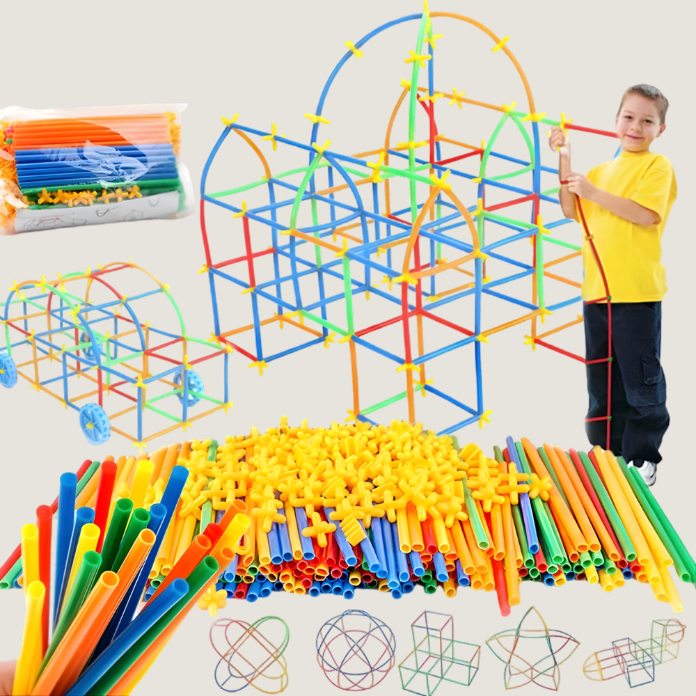 Strawtix™ - Stroh-Konstruktionsspielzeug-Satz