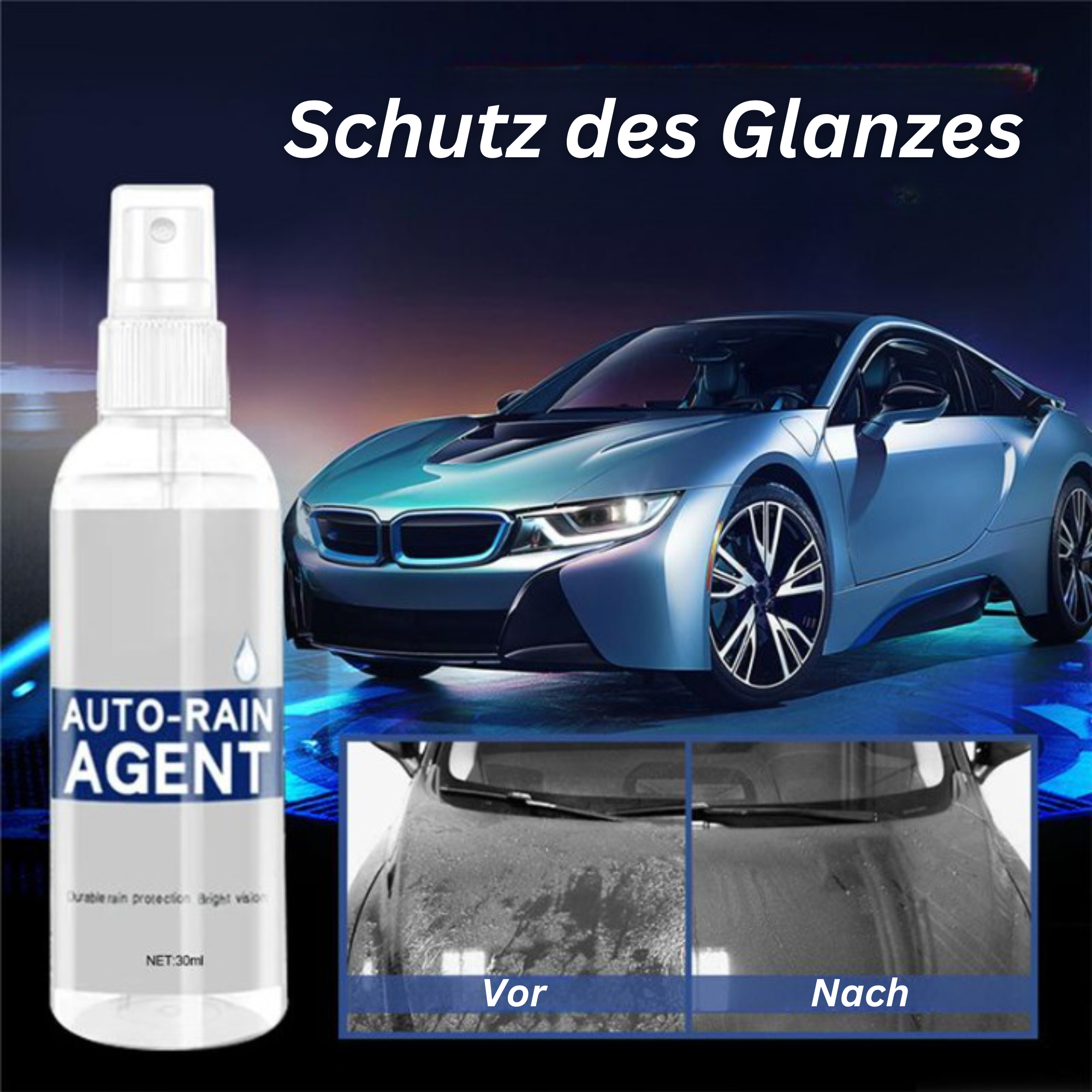 RainDefy™️ I Autoglas Anti-Beschlag Regenabweisendes Mittel (1+1 GRATIS)