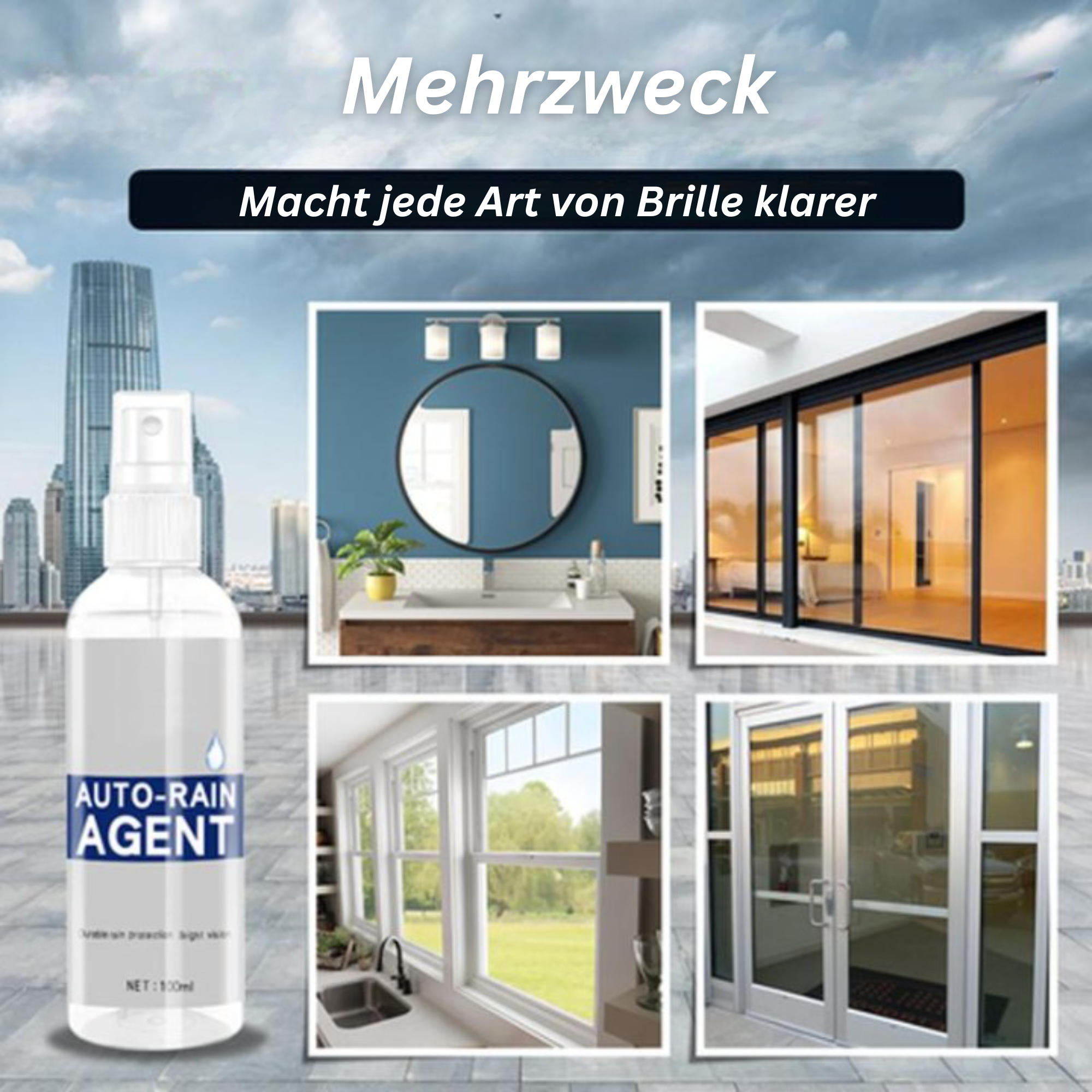 RainDefy™️ I Autoglas Anti-Beschlag Regenabweisendes Mittel (1+1 GRATIS)